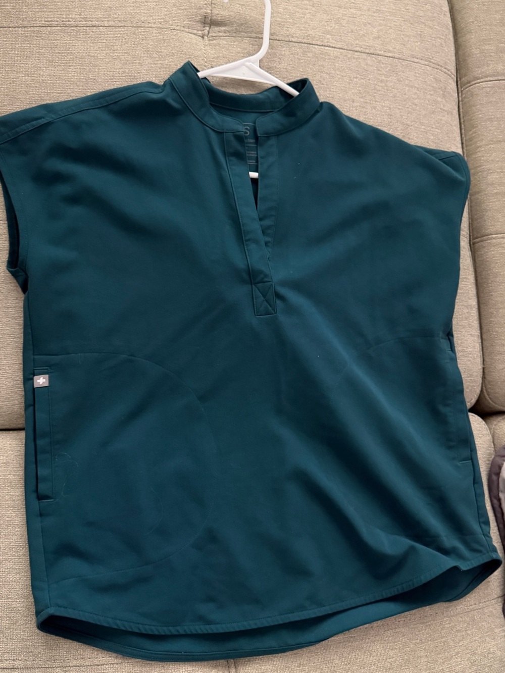 Figs Women's Teal Short-Sleeve Scrub Top
